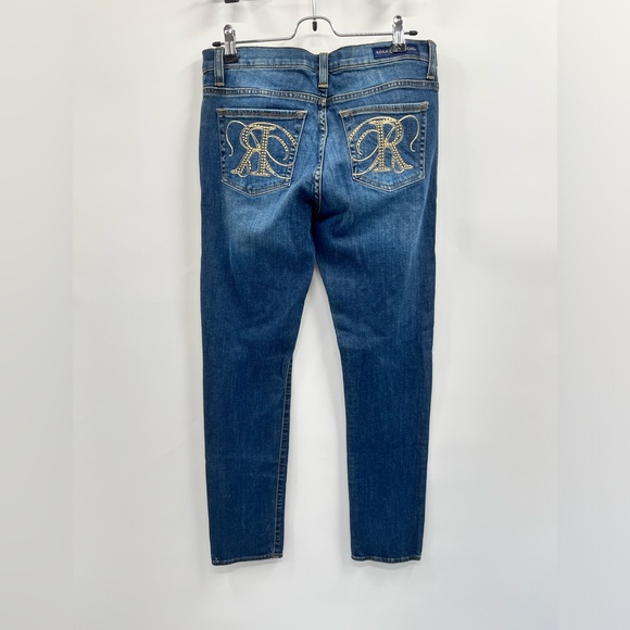 Womens Rock & Republic Mid-Rise Berlin Dark Wash Skinny Denim Jeans Size 10 - Picture 7 of 12